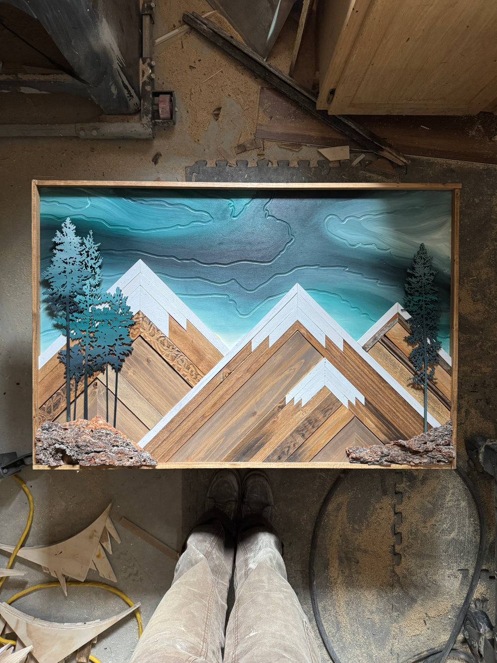 Blue stormy sky 36x24