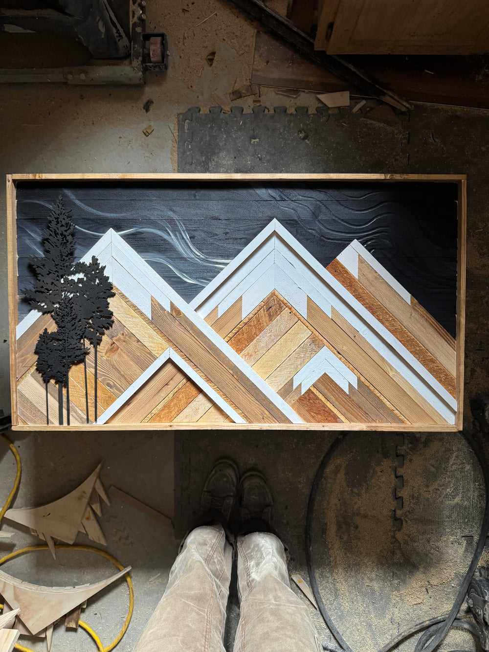 Black night sky 36x20